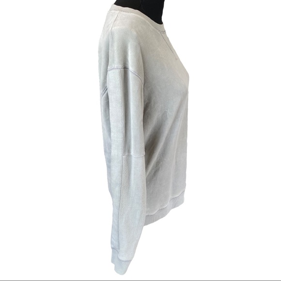 Victoria’s Secret PINK Grey velour plush campus sweater - Picture 5 of 9